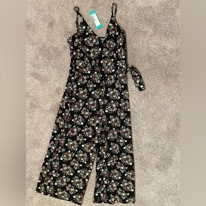 Floral Black Jumpsuit